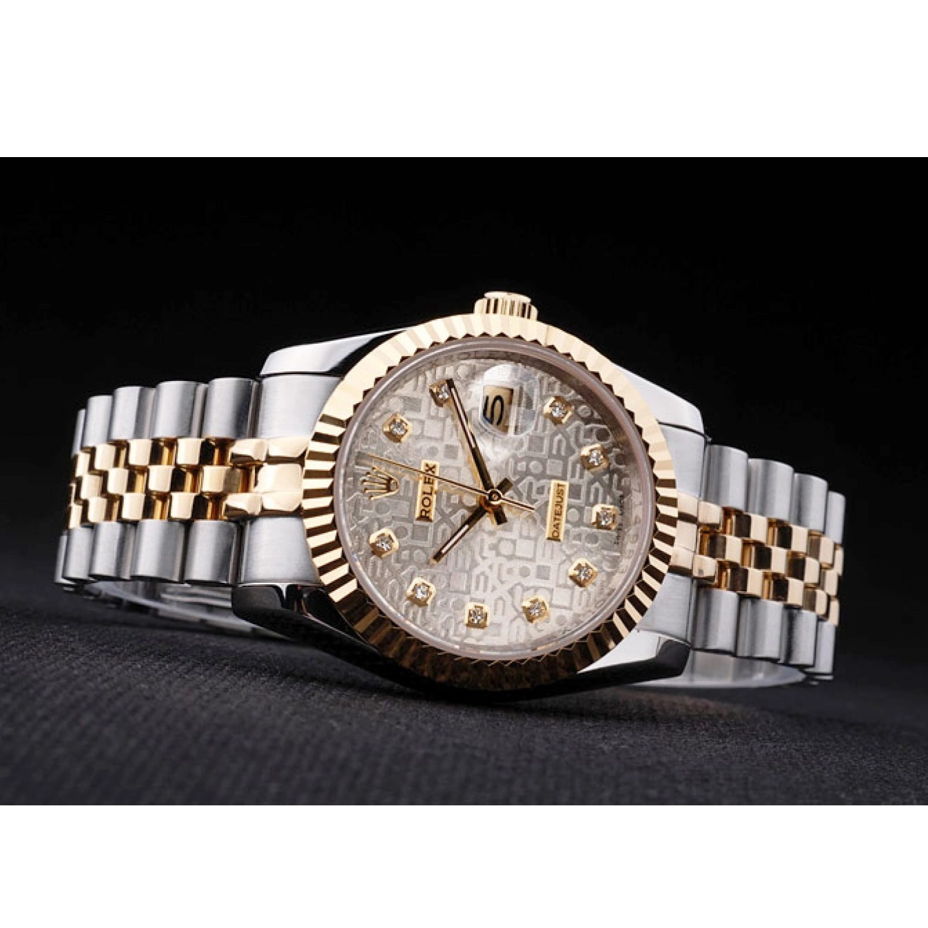 Aaa replica watch Rolex Gold Numerals Daytona Brown 1454245 Cosmograph Dial Bracelet Diamond And Case 0713